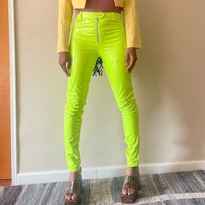 Neon green pants